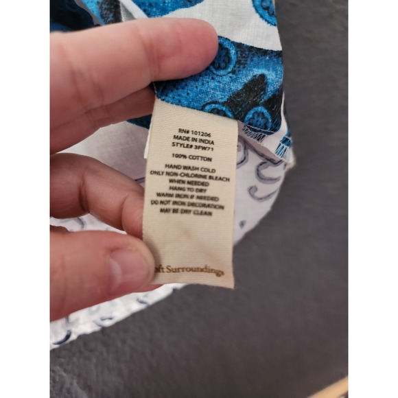 Soft Surroundings Beach Cover Up Sz PL Blouse Seychelles Tunic Top Fish Coastal - Picture 9 of 11